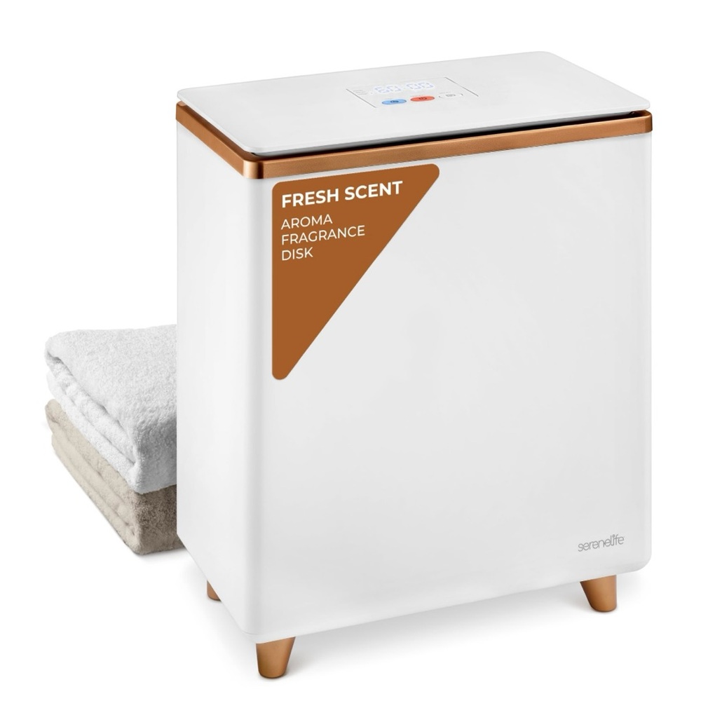 SereneLife White and Gold Air Purifier with Aroma Disk